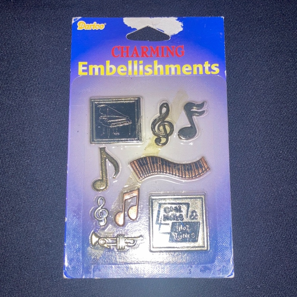 Decorative Darice Charming Embellishment Music Charm Pack Acid Free New